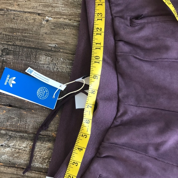 Purple Suede Flared Adidas Joggers - Picture 2 of 5